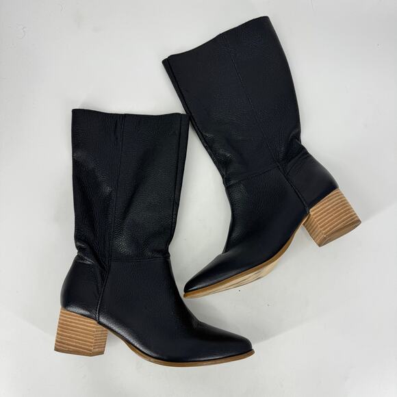 Intentionally Blank Carlos Leather Tall Boot in Black - Picture 4 of 11